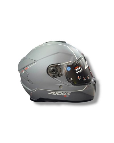 AXXIS Hawk Evo Solid Mat Gri Kapalı Motosiklet Kaskı - MotoDede