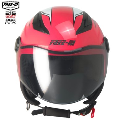 Free-M FR-215 Dog Pink Çocuk Yarım Motosiklet Kaskı