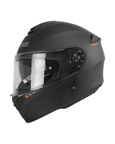 AXXIS Storm SV Solid A1 Mat Siyah Çene Açılır Motosiklet Kaskı - MotoDede