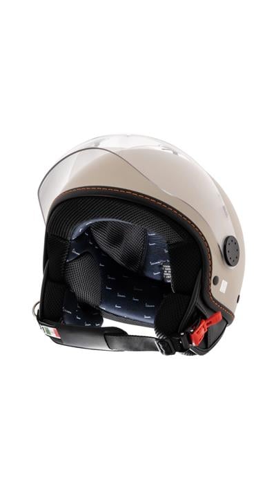 Piaggio Vespa Visor 4.0 Jet Kask - Bej Mat (Avvolgente) - MotoDede