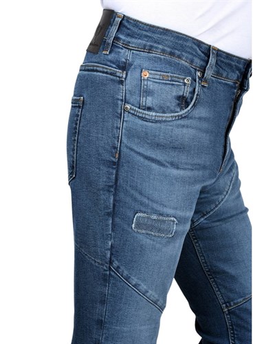 Rider Denim Hayta Motosiklet Pantolonu (Açık Mavi) - MotoDede