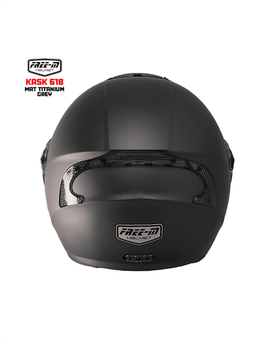 Free-M YA-665VR Yarım Motosiklet Kaskı - Mat Titanium - Motodede