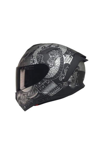 MTS X340 Goldy Grey Full Face Motosiklet Kaskı - MotoDede