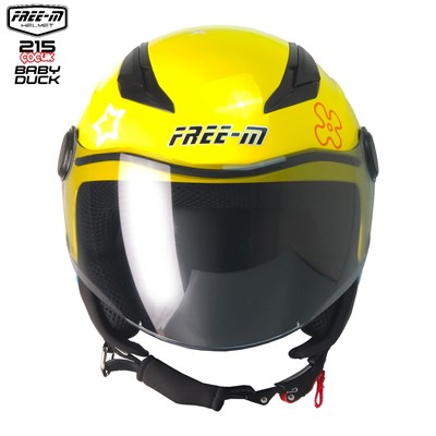 Free-M YA-215 Çocuk Motosiklet Kaskı - Yellow Duck (Sarı Ördek)
