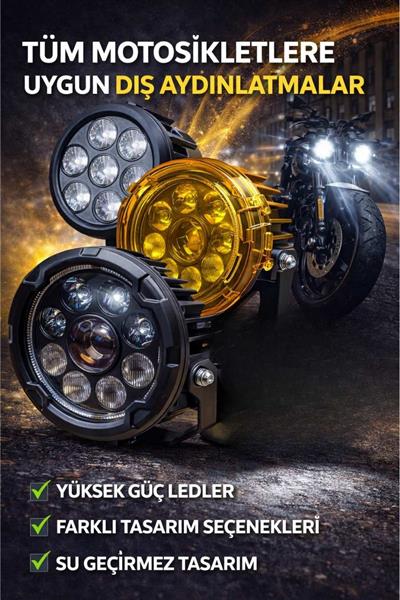 9lu LED Mini Driving Light - Profesyonel Motosiklet Sis Farı - MotoDede