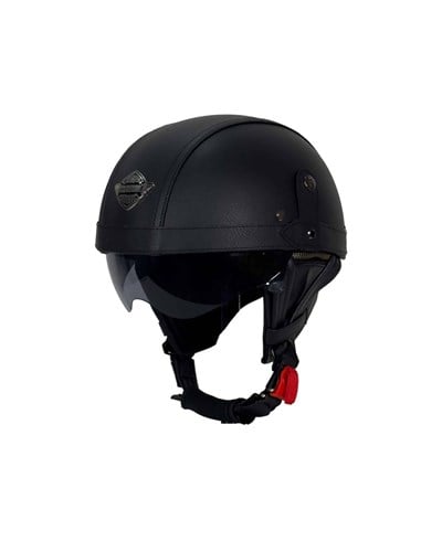 Tex 701 ZN Siyah Deri Miğfer Kask - MotoDede