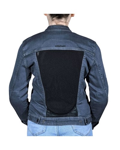 Rider Denim Duman File Kadın Yazlık Motosiklet Montu - MotoDede