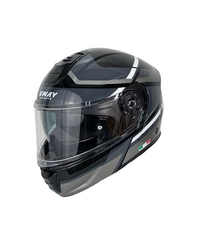 Sway SW 917 Fast Black Titanium Çene Açılır Kask - MotoDede