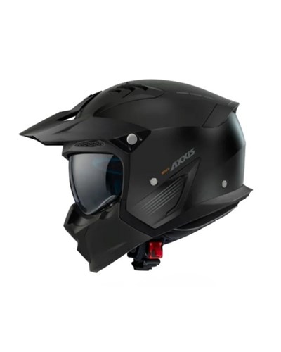 AXXIS Hunter SV Solid A1 Mat Siyah Açık Motosiklet Kaskı - MotoDede