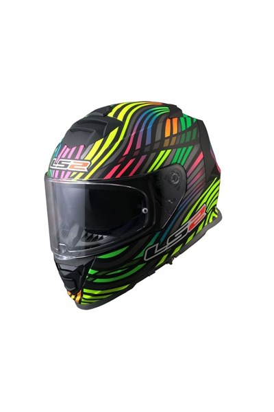 LS2 FF800 Storm II Power Mat Siyah Gökkuşağı Kask - MotoDede