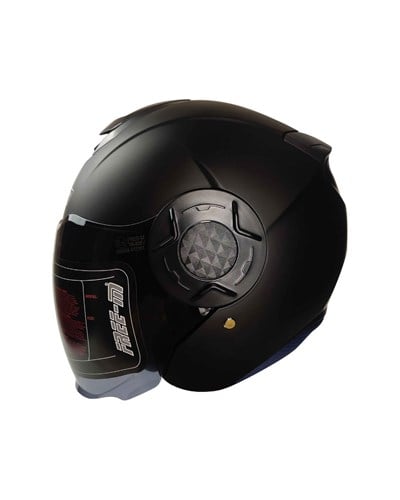 FREE-M FR-665 Yarım Kask Mat Black (Mat Siyah) - MotoDede