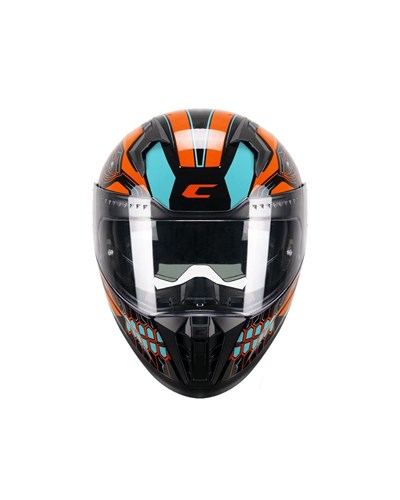 CGM 311M Blast Maya Tam Kapalı Kask - Turuncu/Mavi - MotoDede