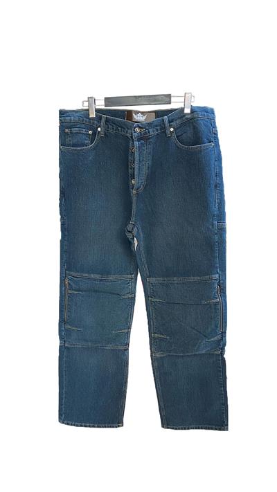 Motobike Jeans 6000 Fitilli Lacivert Motosiklet Pantolonu (Korumalar Hariç)