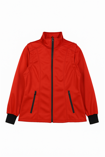 Motobike Kolları Çıkarılabilir Softshell Ceket