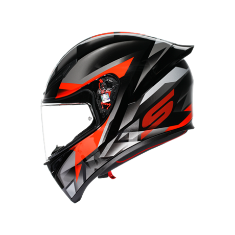 AGV KASK/K1 S E2206 FASTLAP BLACK GREY RED CONF.