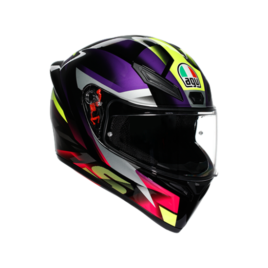 AGV KASK/K1 S E2206 FASTLAP BLACK PURPLE PINK M0196 FASTLAP