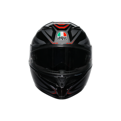 AGV KASK/K3  E2206 MPLK SYTH BLACK RED  CONFİGURATİON