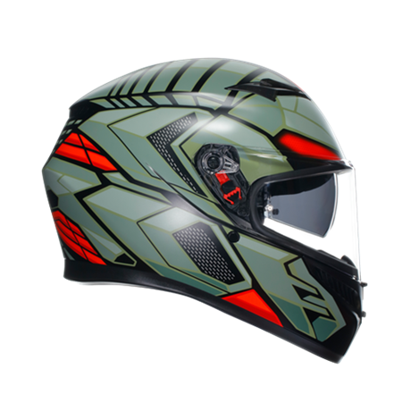 AGV KASK/K3 MPLK DECEPT MATT BLK GREEN RED