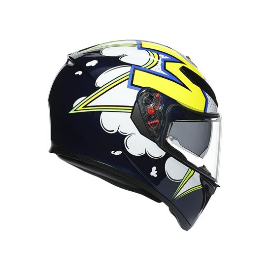 AGV KASK/K3 SV MLT PLK BUBBLE BLUE WHT YLW FLUO