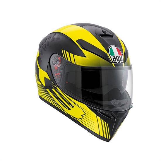 AGV KASK/K3 SV MLT PLK GLIMPSE BLK/METAL/YLW
