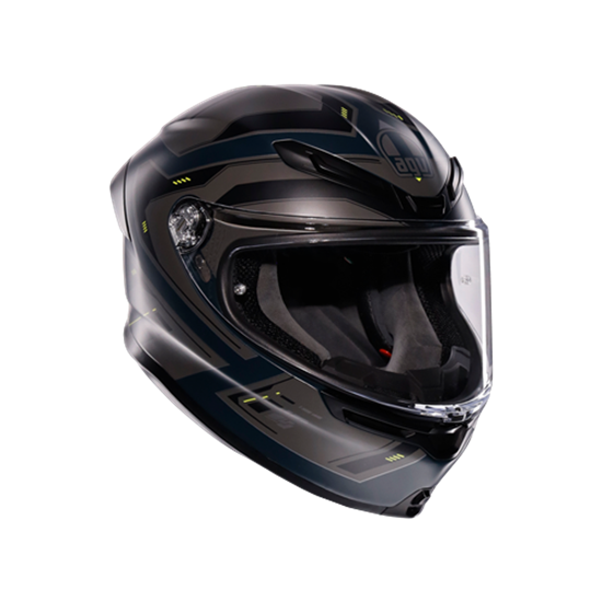 AGV KASK/K6 S MPLK ENHANCE MATT GREY/YELLOW FLUO