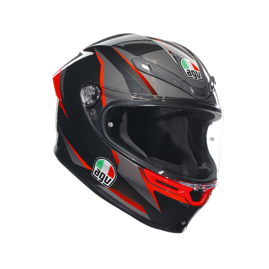 AGV KASK/K6 S MPLK SLASHCUT BLK GREY RED