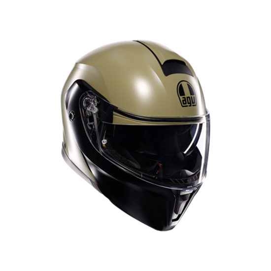 AGV KASK/STREETMODULAR E2206 MPLK MONO MATT GREEN/BLACK
