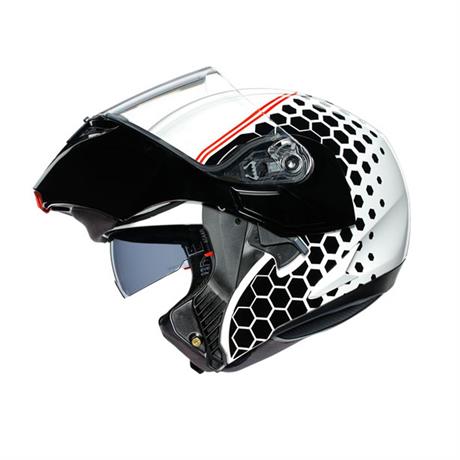 AGV/COMPACT ST MLT PLK DETROIT WHITE BLACK