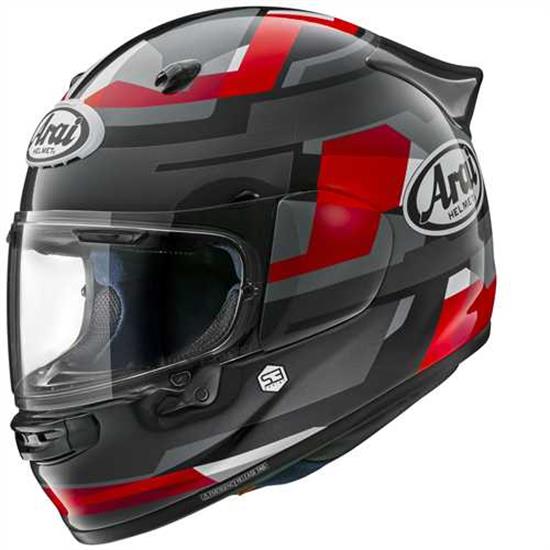 ARAI KASK-QUANTIC ABSTRACT RED