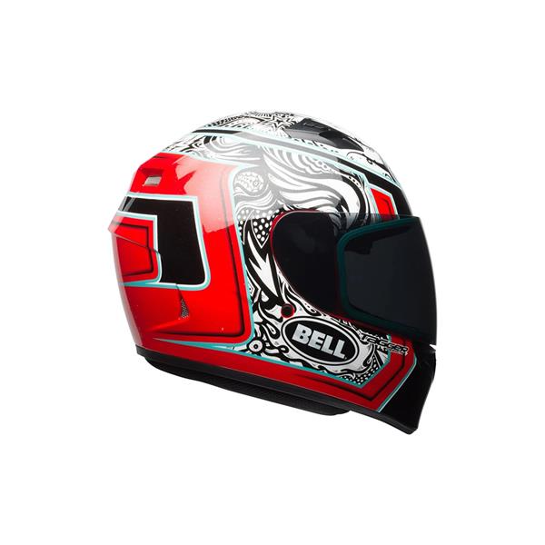 Bell Ps Qualifier Tagger Splice Wht-Blk-Red Full Face Motosiklet Kaskı