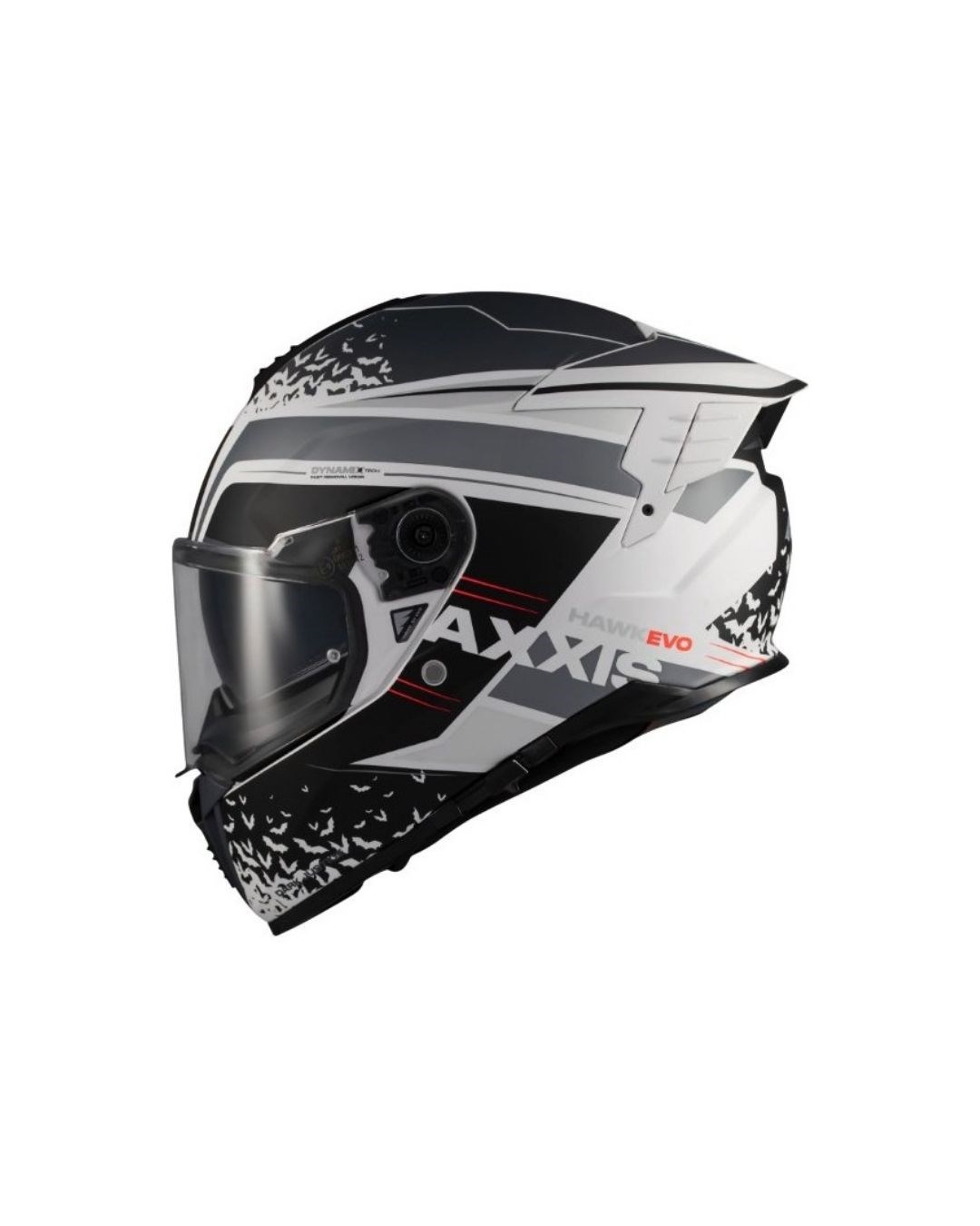 Axxis Hawk SV Evo D.Justice Kapalı Kask - Gri/Beyaz - MotoDede