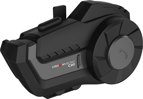 Crown C20 Pro Motosiklet Interkomu - 2 Kişilik, 1200m, Bluetooth 5.1, HD Ses