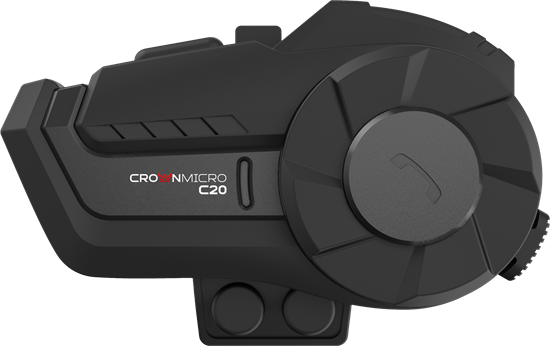 Crown C20 Pro Motosiklet Interkomu - 2 Kişilik, 1200m, Bluetooth 5.1, HD Ses