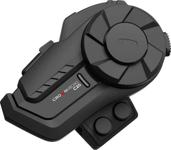 Crown C20 Pro Motosiklet Interkomu - 2 Kişilik, 1200m, Bluetooth 5.1, HD Ses