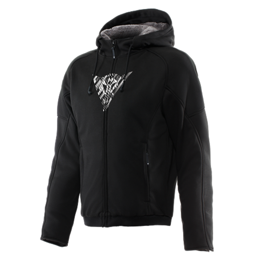 DAINESE BOVISA SAFETY HOODIE FULL ZIP BLACK/WHITE