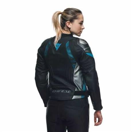 DAINESE CEKET DERİ/AVRO 5 LEATHER JACKET WMN BLK TEAL ANT