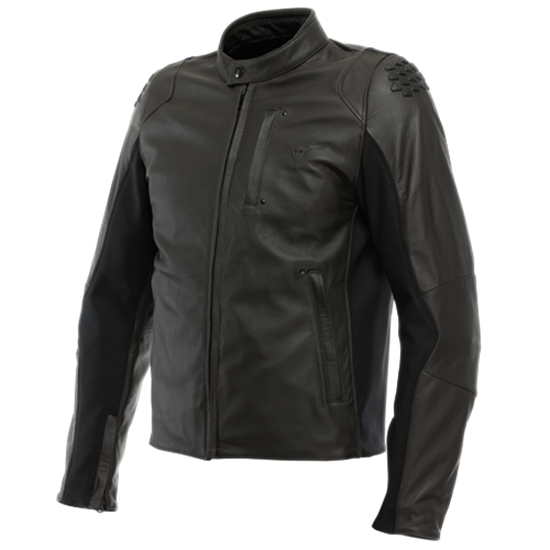 DAINESE CEKET ISTRICE QDF LEATHER JACKET DARK-BROWN