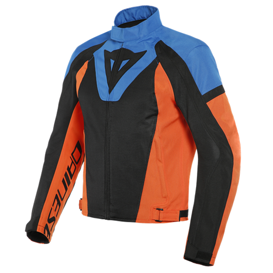 DAINESE CEKET/LEVANTE AIR TEX JACKET BLACK/LIGHT-BLUE/FLAME-ORANGE