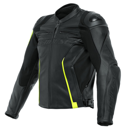 DAINESE CEKET/VR46 CURB LTHR BLK FLUO YELLOW
