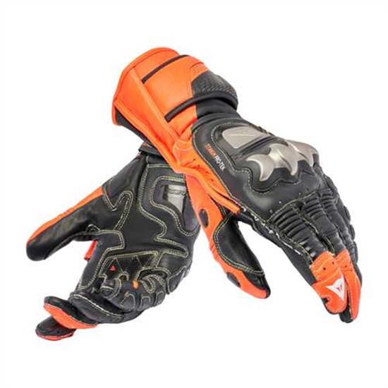 DAINESE ELD/ FULL METAL 7 GLOVES BLACK/RED-FLUO/