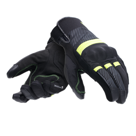DAINESE ELD/ FULMINE D-DRY-GLOVES BLACK/YELLOW FLUE
