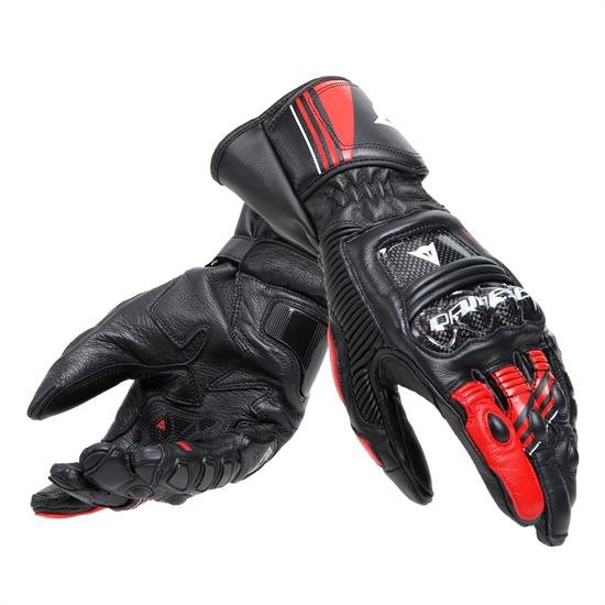 DAINESE ELD/DRUID 4 LTHR GLOVES BLACK/LAVA-RED/WHITE