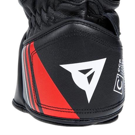 DAINESE ELD/DRUID 4 LTHR GLOVES BLACK/LAVA-RED/WHITE