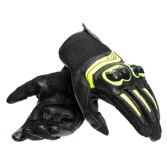 DAINESE ELDİVEN/MIG 3 UNISEX LEATHER GLOVES BLACK/FLUO-YELLOW
