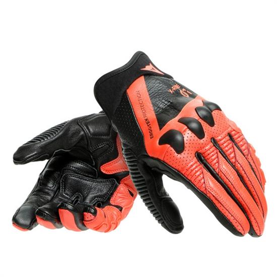 DAINESE ELD/X-RIDE GLOVES BLACK FLUO RED