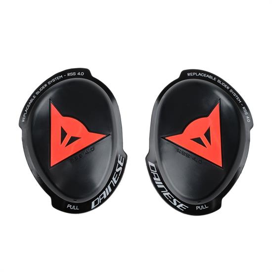 DAINESE KORUMA/KNEE SLIDER RSS 4.0-FULL KIT BLK RED FLUO