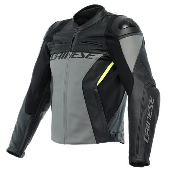 DAINESE/RACING 4  LEATHER CHARCOAL-GRAY BLACK