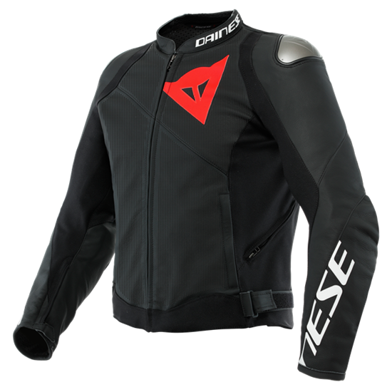 DAINESE/SPORTIVA LTHR JCKT PERF.BLK-MATT/BLK-MATT/BLK-MATT