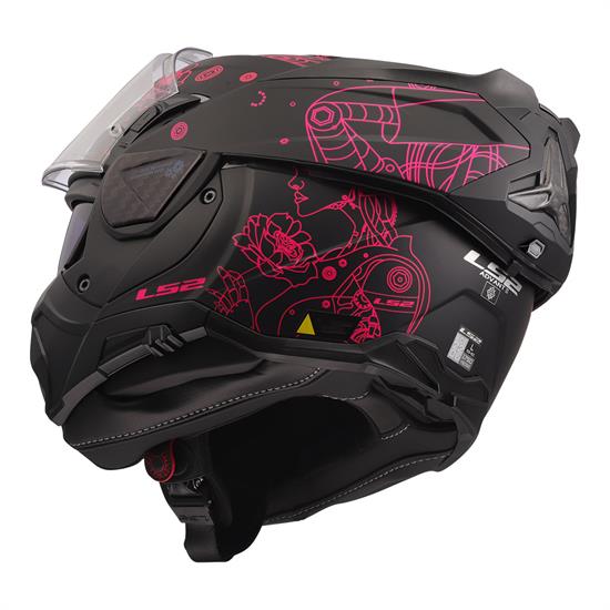 LS2 ADVANT 2 SOPHIA MAT SİYAH-PEMBE KASK