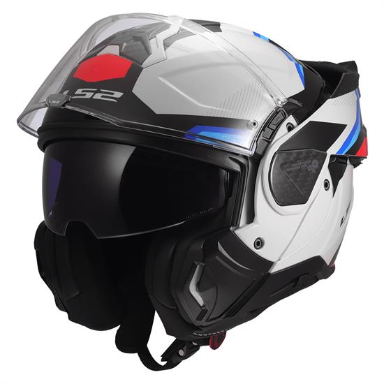 LS2 ADVANT 2 TRIPLE BEYAZ-MAVİ-KIRMIZI-SİYAH KASK